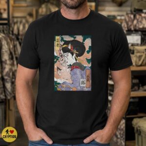 Kitsune Fox Geisha Japanese Woodblock Art Yokai Spirit T-Shirt 7 Kitsune Fox Geisha Japanese Woodblock Art Yokai Spirit Shirt