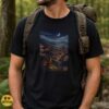 Kitsune Fox Japan Night Pagoda Cherry Blossom Mount Fuji Crescent Moon T-Shirt 9 Kitsune Fox Japan Night Pagoda Cherry Blossom Mount Fuji Crescent Moon Shirt