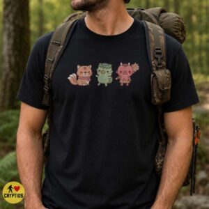 Kitsune Fox Kappa Oni Cute Chibi Japanese Yokai Trio Kawaii Shirt