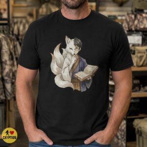 Kitsune Fox Spirit Half Human Scholar Japanese Folklore Yokai Shirt