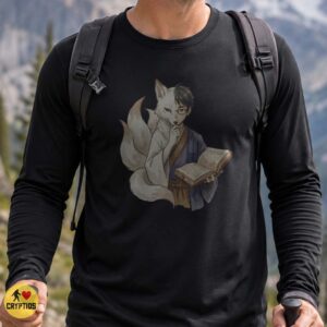 Kitsune Fox Spirit Half Human Scholar Japanese Folklore Yokai Shirt