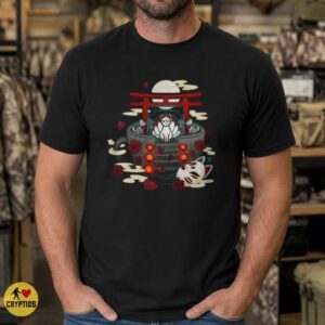 Kitsune Fox Spirit Japanese Shrine Mask Yokai Shirt