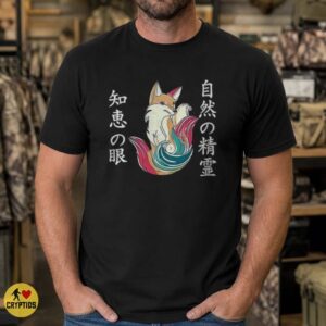 Kitsune Fox Spirit Nature Japanese Kanji Mythology Art Shirt