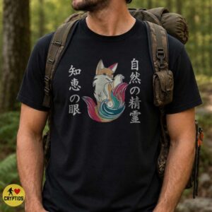 Kitsune Fox Spirit Nature Japanese Kanji Mythology Art T-Shirt 7 Kitsune Fox Spirit Nature Japanese Kanji Mythology Art Shirt