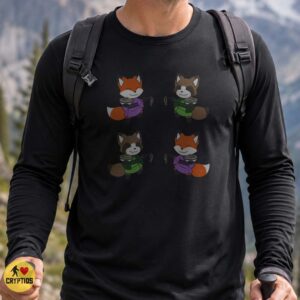 Kitsune Fox Tanuki Ramen Cute Chibi Japanese Folklore Kawaii Shirt