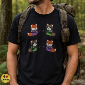 Kitsune Fox Tanuki Ramen Cute Chibi Japanese Folklore Kawaii Shirt