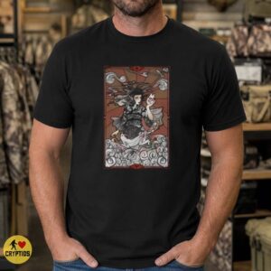 Kitsune Fox Woman Kimono Tarot Card Japanese Dark Art T-Shirt 7 Kitsune Fox Woman Kimono Tarot Card Japanese Dark Art Shirt