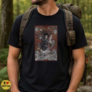 Kitsune Fox Woman Kimono Tarot Card Japanese Dark Art Shirt