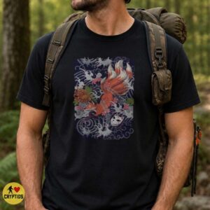Kitsune Nine Tailed Fox Kitsune Mask Sakura Cherry Blossom Japanese Art T-Shirt 5 Kitsune Nine Tailed Fox Kitsune Mask Sakura Cherry Blossom Japanese Art Shirt