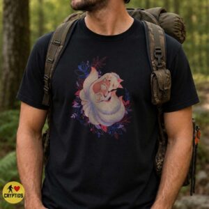 Kitsune Nine-Tailed Fox Sleeping Botanical Cottagecore Japanese Mythology T-Shirt 6 Kitsune Nine-Tailed Fox Sleeping Botanical Cottagecore Japanese Mythology Shirt