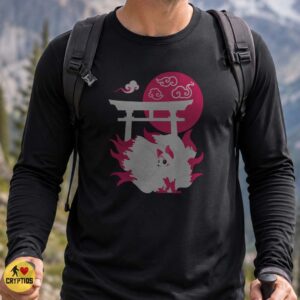 Kitsune Nine Tailed Fox Torii Gate Japanese Mythology T-Shirt 6 Kitsune Nine Tailed Fox Torii Gate Japanese Mythology Shirt