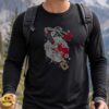Kitsune White Fox Ofuda Shrine Sakura Red Sun Japanese Art T-Shirt 7 Kitsune White Fox Ofuda Shrine Sakura Red Sun Japanese Art Shirt