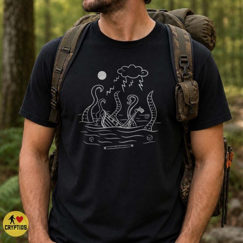 10+ Best Kraken Christmas Gifts for Sea Monster Lovers 7 Kraken Attacks Pirate Ship Sea Monster Ocean Storm Shirt