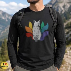 LGBTQ Pride Rainbow Kitsune Fox Japanese Yokai Shirt