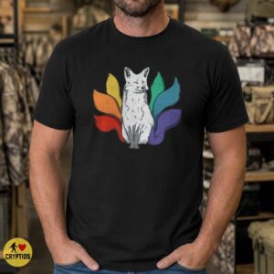 LGBTQ Pride Rainbow Kitsune Fox Japanese Yokai Shirt