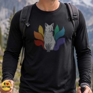 LGBTQ Pride Rainbow Kitsune Fox Japanese Yokai Shirt