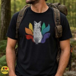 LGBTQ Pride Rainbow Kitsune Fox Japanese Yokai Shirt