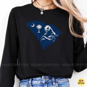 Lizard Man South Carolina State Map Palmetto Moon Cryptid Sasquatch T-Shirt 9 Lizard Man South Carolina State Map Palmetto Moon Cryptid Sasquatch Shirt