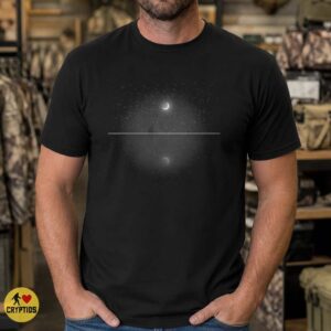 Loch Ness Monster Crescent Moon Night Reflection Dark Atmospheric Cryptid Shirt