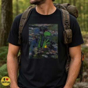 Loch Ness Monster Monet Water Lilies Funny Art Parody Cryptid T-Shirt 6 Loch Ness Monster Monet Water Lilies Funny Art Parody Cryptid Shirt