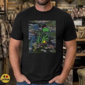 Loch Ness Monster Monet Water Lilies Funny Art Parody Cryptid T-Shirt 7 Loch Ness Monster Monet Water Lilies Funny Art Parody Cryptid Shirt