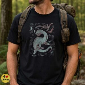Loch Ness Monster Nessie Field Guide Naturalist Diagram Scottish Highlands Cryptid Shirt