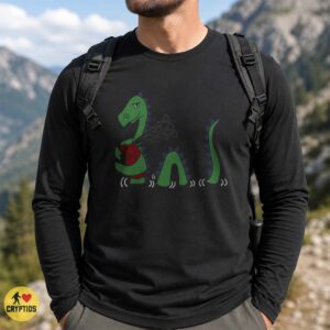Loch Ness Monster Playing Bagpipes Scottish Nessie Funny Shirt