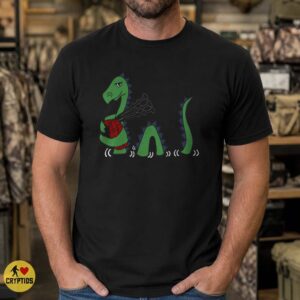 Loch Ness Monster Playing Bagpipes Scottish Nessie Funny Shirt