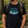 Loch Ness Monster Relaxy Nessy Unicorn Pool Float Drink Funny Shirt