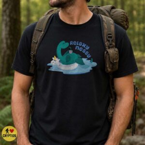 Loch Ness Monster Relaxy Nessy Unicorn Pool Float Drink Funny Shirt
