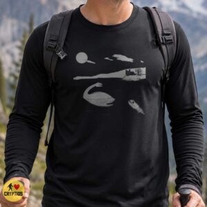 Loch Ness Monster Scotland Castle Full Moon Night Lake Cryptid Shirt