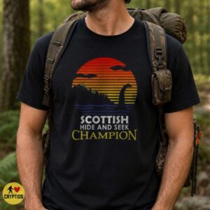Loch Ness Monster Scottish Hide and Seek Champion Funny Retro Sunset T-Shirt 5 Loch Ness Monster Scottish Hide and Seek Champion Funny Shirt