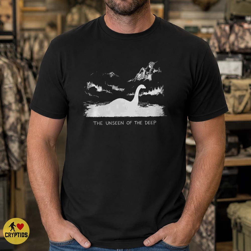 Loch Ness Monster The Unseen of the Deep Dark Sketch Cryptid T-Shirt 1 Loch Ness Monster The Unseen of the Deep Dark Sketch Cryptid Shirt