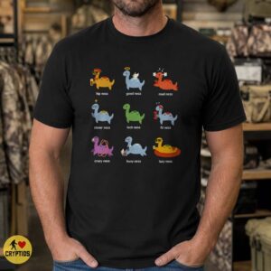 Loch Ness Monster Types Funny Wordplay Hip Ness Fit Ness Clever Ness Shirt