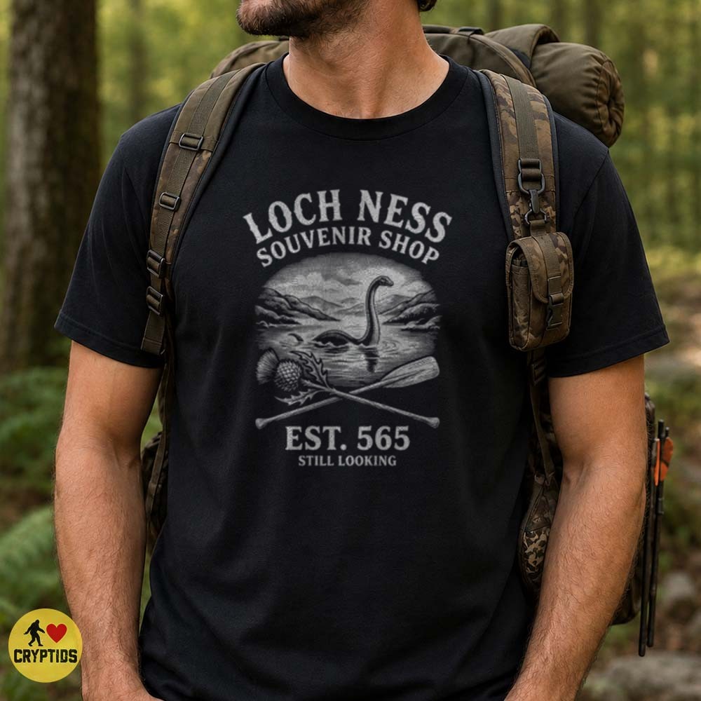 Loch Ness Souvenir Shop Est 565 Still Looking Funny Nessie Scotland T-Shirt 1 Loch Ness Souvenir Shop Est 565 Still Looking Funny Shirt