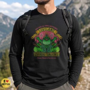 Loveland Frog Lager Vintage Beer Label Cryptid Ohio Frogman Shirt