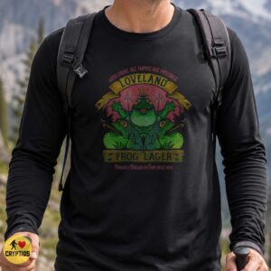 Loveland Frog Lager Vintage Beer Label Cryptid Ohio Frogman Shirt