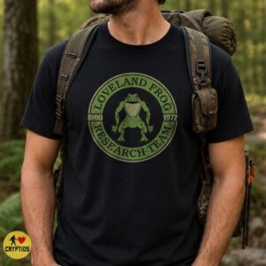 Loveland Frog Ohio 1972 Cryptid Research Team T-Shirt 7 Loveland Frog Ohio 1972 Cryptid Research Team Shirt
