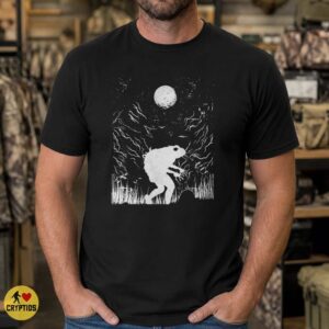 Loveland Frogman Silhouette Swamp Moon Night Cryptid Ohio Shirt