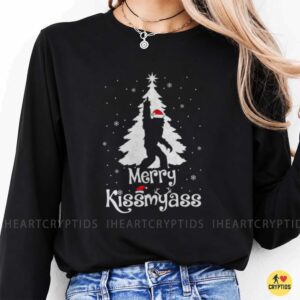 Merry Kiss My Ass Bigfoot Rude Christmas Sasquatch T-Shirt Funny 9 Merry Kiss My Ass Bigfoot Rude Christmas Sasquatch Shirt