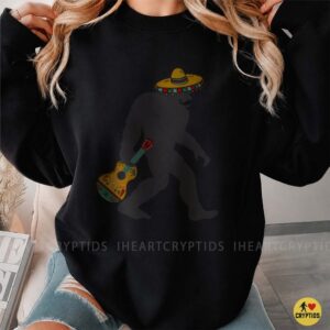 Mexican Bigfoot Sombrero Guitar Sasquatch Funny Shirt