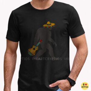 Mexican Bigfoot Sombrero Guitar Sasquatch Funny Shirt