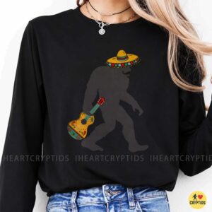 Mexican Bigfoot Sombrero Guitar Sasquatch Funny Shirt