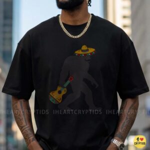 Mexican Bigfoot Sombrero Guitar Sasquatch Funny Shirt