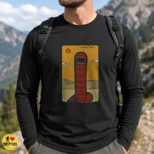 Mongolian Death Worm Desert Cryptid Cartoon Art Shirt