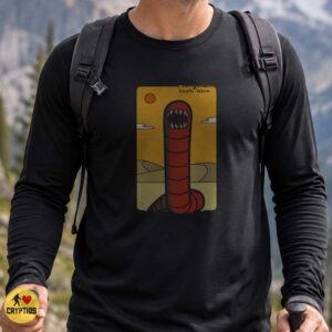 Mongolian Death Worm Desert Cryptid Cartoon Art Shirt