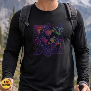 Mothman Bigfoot Jersey Devil Synthwave Retro Neon Cryptid Shirt