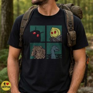 Mothman Flatwoods Monster Squonk Loch Ness Monster Cryptid Window Comic Funny Shirt