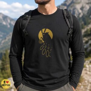 Mothman Full Moon Lantern Night Minimalist Silhouette Cryptid Shirt