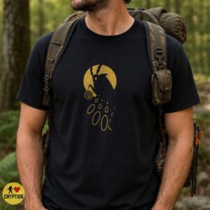 Mothman Full Moon Lantern Night Minimalist Silhouette Cryptid Shirt